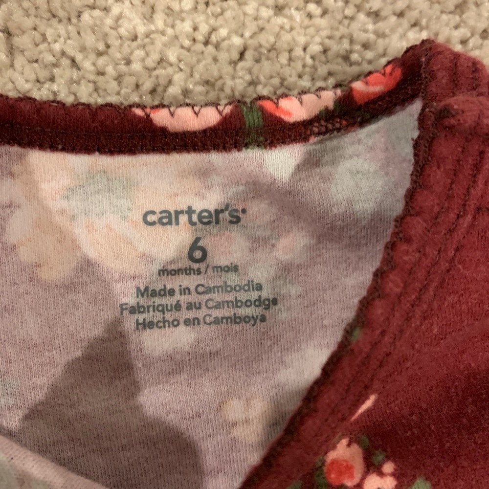 Girls 6mo Long Sleeve Onesie Bodysuits - Picture 8 of 9